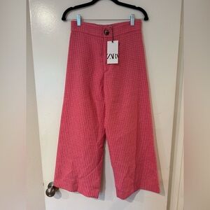 NWT Zara Pink Tweed Trousers